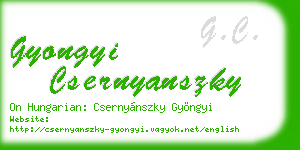 gyongyi csernyanszky business card