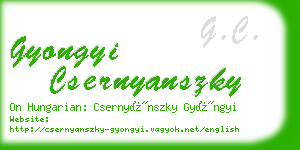 gyongyi csernyanszky business card